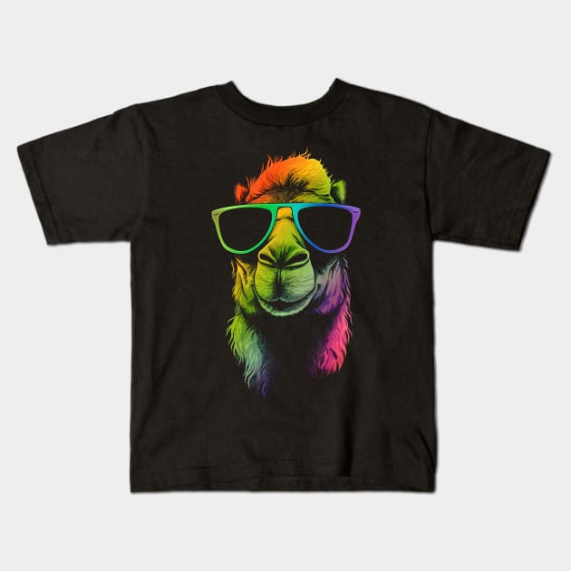 Camel Sunglasses Colors Kids T-Shirt by Nerd_art